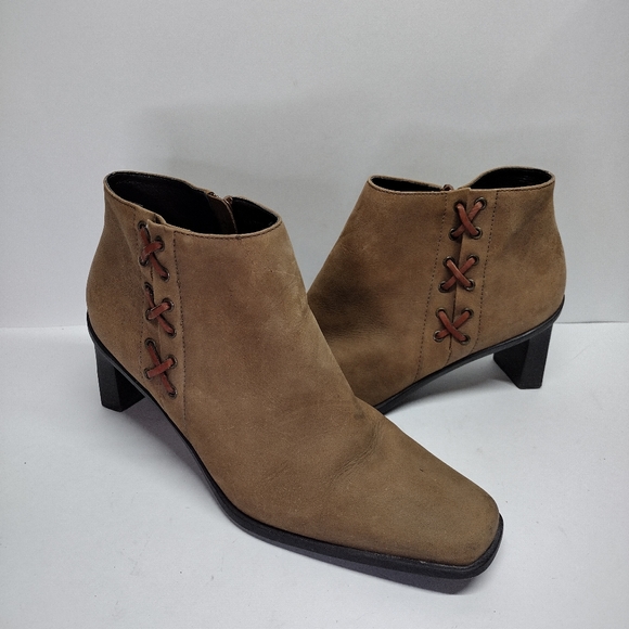 Etienne Aigner Saddle Ankle Boots Womens 10 M Tan - Picture 7 of 12